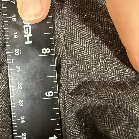 J Crew Pants Women's 00 Grey Skinny Fit Zip Leg Herringbone Print Pockets - Picture 11 of 12